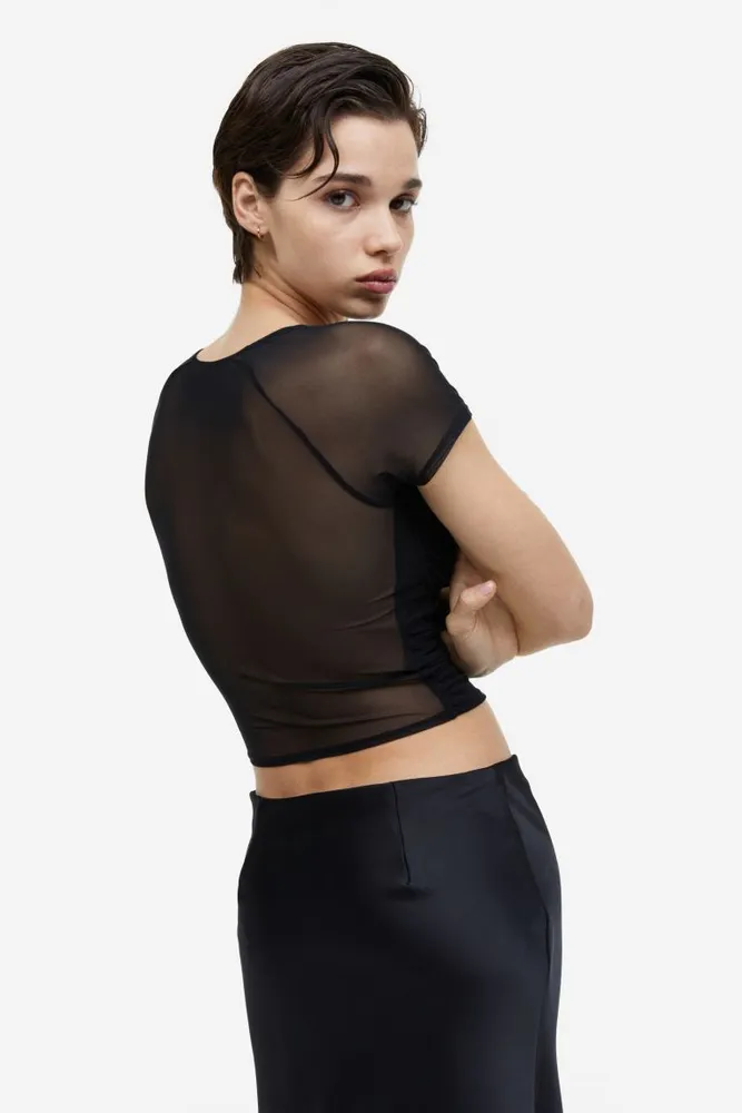 H&M Gathered Bustier-style Top