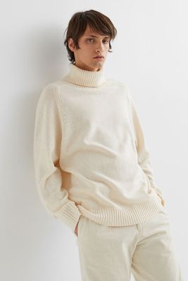 Relaxed Fit Turtleneck Sweater