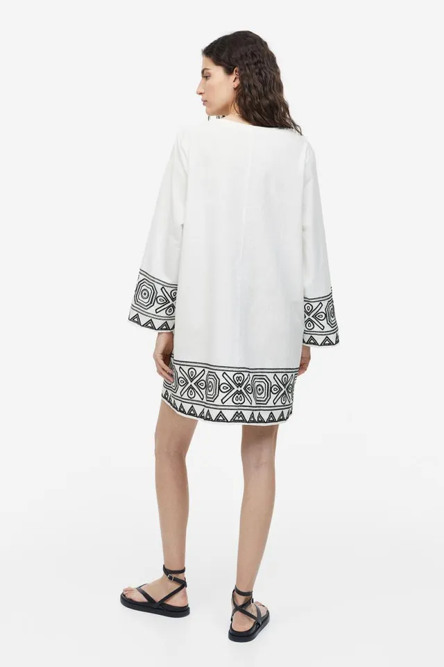 Lucky Brand Women's Embroidered Tiered Tunic Top