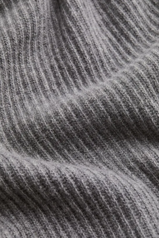 Rib-knit Wool Sweater