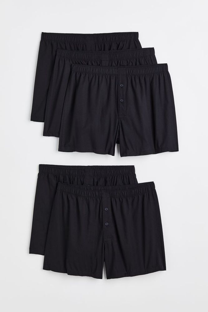 5-pack Woven Cotton Boxer Shorts