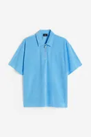 Relaxed Fit Terry Polo Shirt