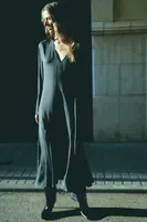 Lyocell-blend Satin Dress