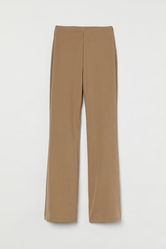 High-Waisted Velour Flare Pants