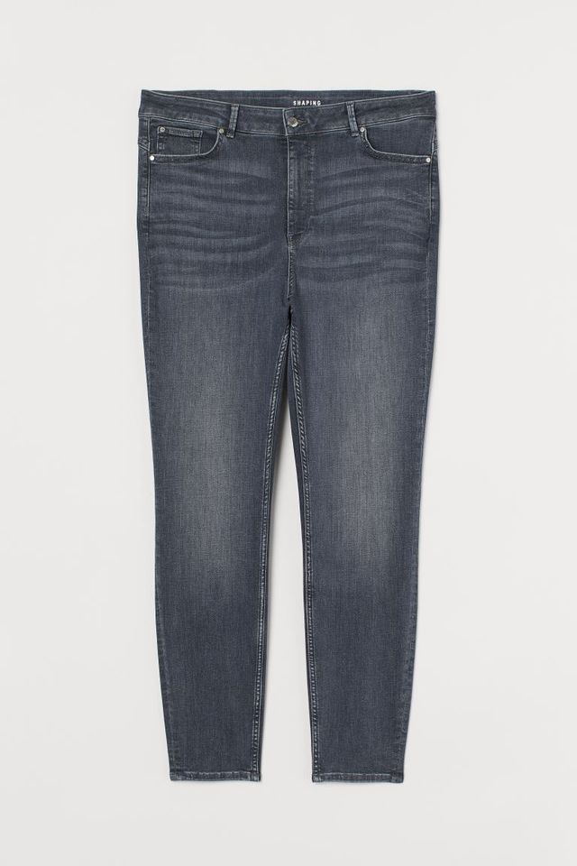 H&M+ Embrace Shape Ankle Jeans - Black/washed - Ladies