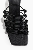 Knot-detail Heeled Sandals