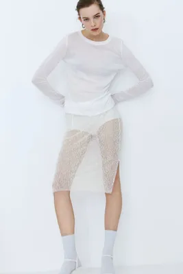 Bead-embellished Skirt