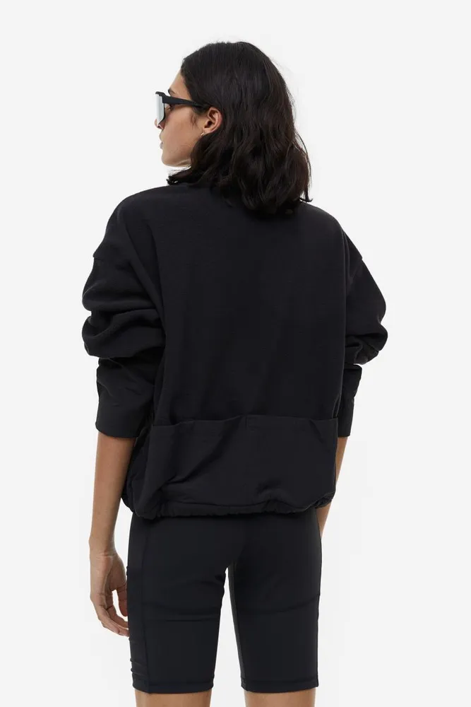 Pocket-detail Fleece Sweater