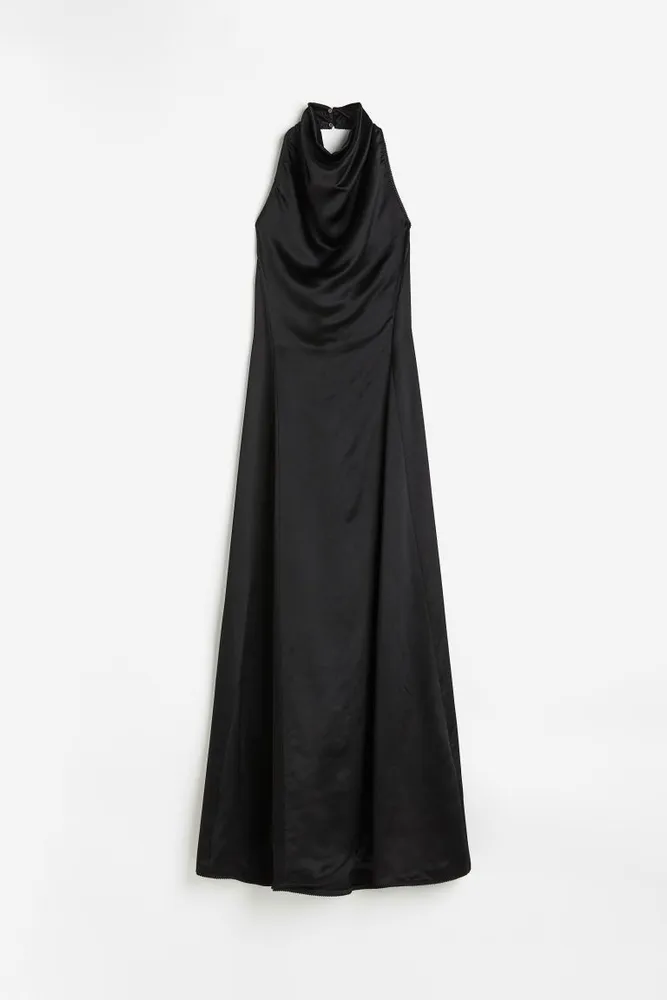Silk-blend Halterneck Dress