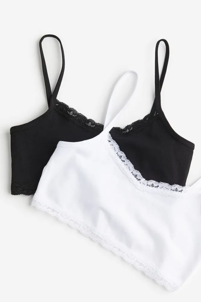 H&M 2-pack Lace-trimmed Pajama Tank Tops