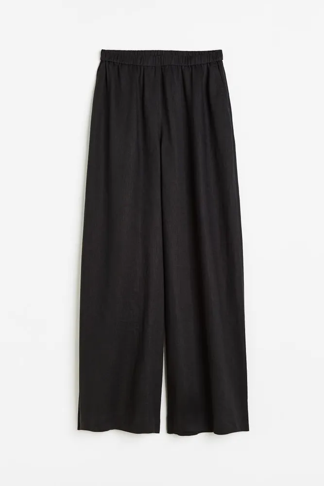 Wide-cut Linen Pants