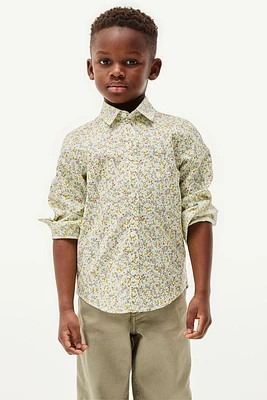 Floral-patterned Poplin Shirt