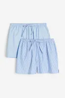2-pack Cotton Poplin Pajama Shorts