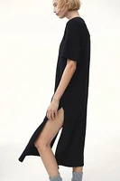 T-shirt Dress with Shoulder Pads