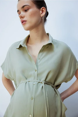 MAMA Tie-belt Blouse