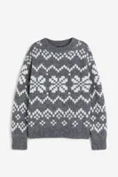 Oversized Jacquard-knit Sweater