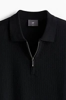 Slim Fit Half-zip Polo Shirt