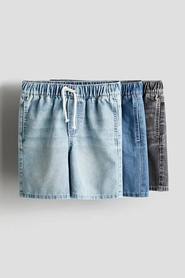 3-pack Pull-on Denim Shorts