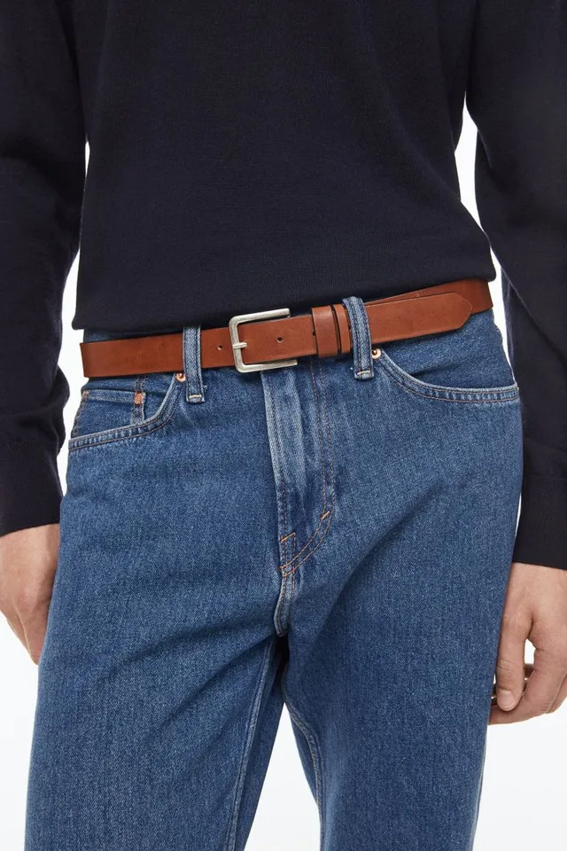 Tommy Hilfiger Men's Double-Loop Feather-Edge Belt