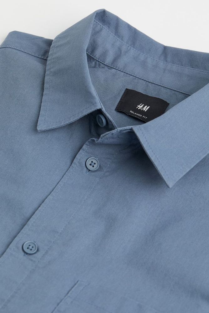 H&M Men's Relaxed Fit Short-sleeved Shirt
