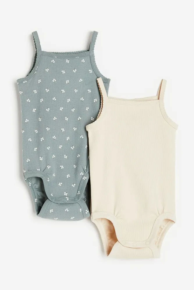 H&M 2-pack Ribbed Cotton Bodysuits