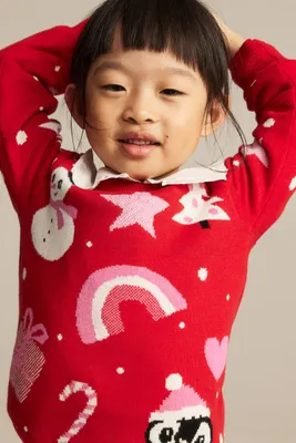 Jacquard-knit Sweater