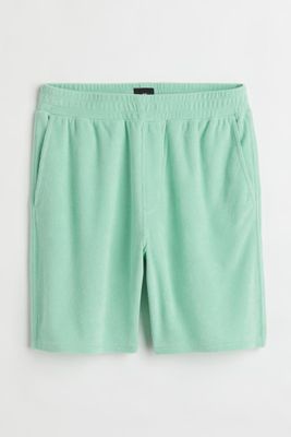 Relaxed Fit Knee-length Terry Shorts