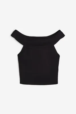 Sleeveless Off-the-shoulder Top
