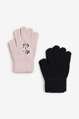 2-pack Fine-knit Gloves