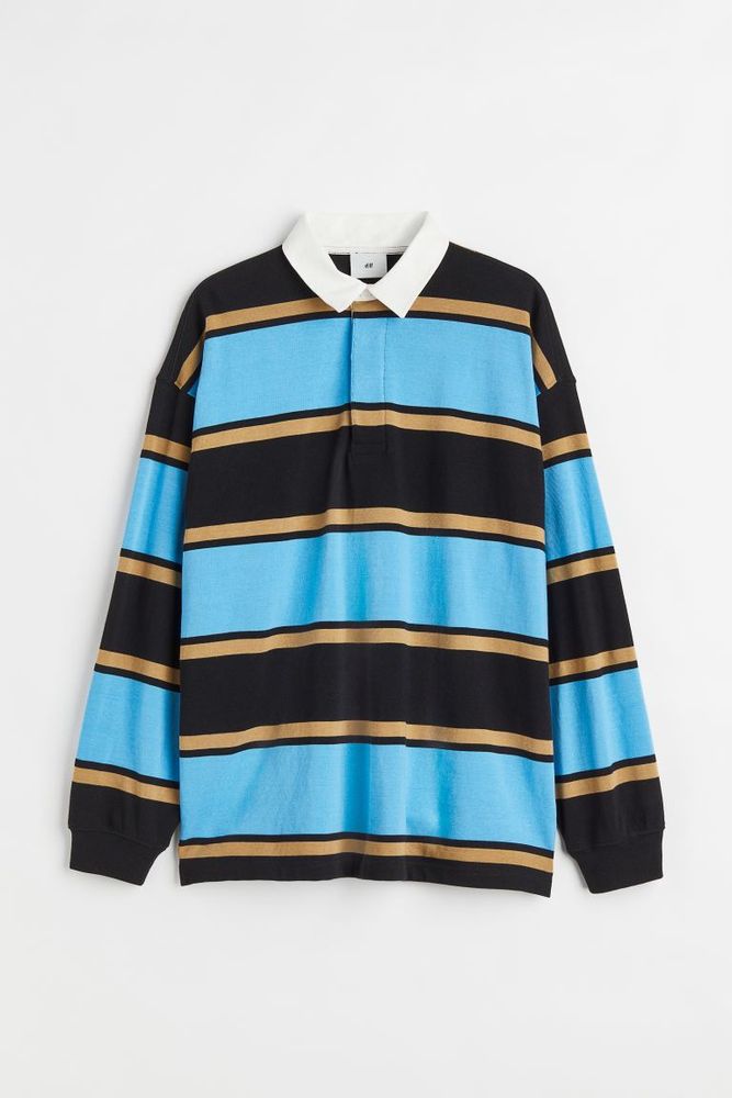 Oversized Fit Cotton Rugby Shirt