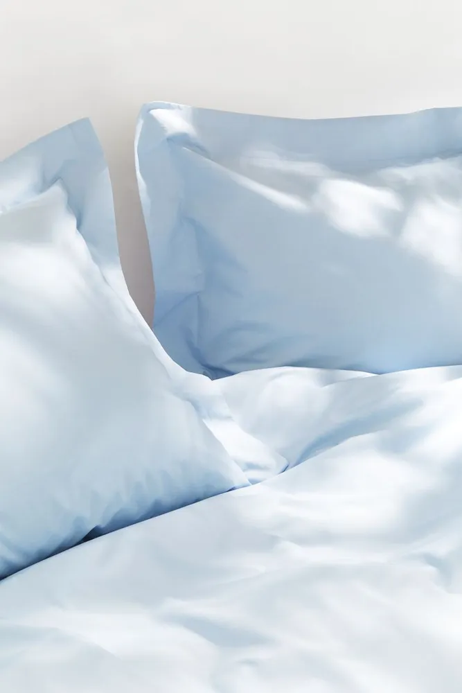 King/Queen Cotton Percale Duvet Cover Set