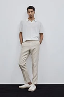 Slim Fit Linen Suit Pants