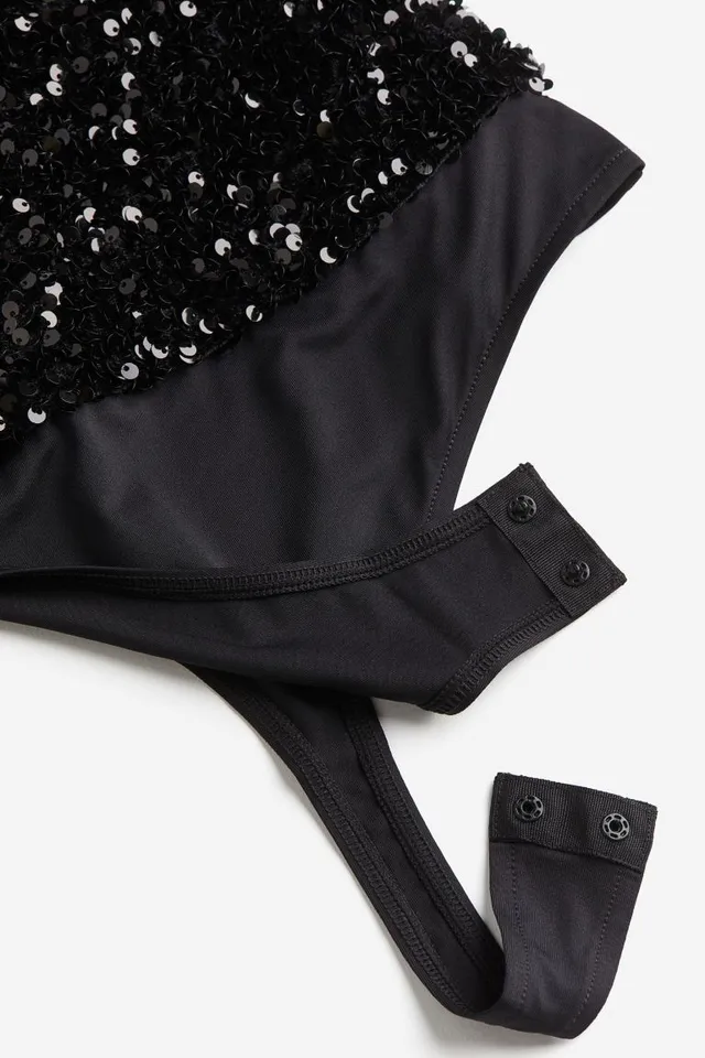 H&M Shimmery Thong Bodysuit