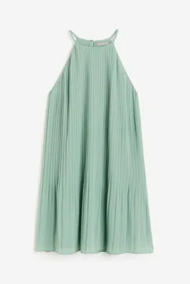 Pleated Chiffon Dress