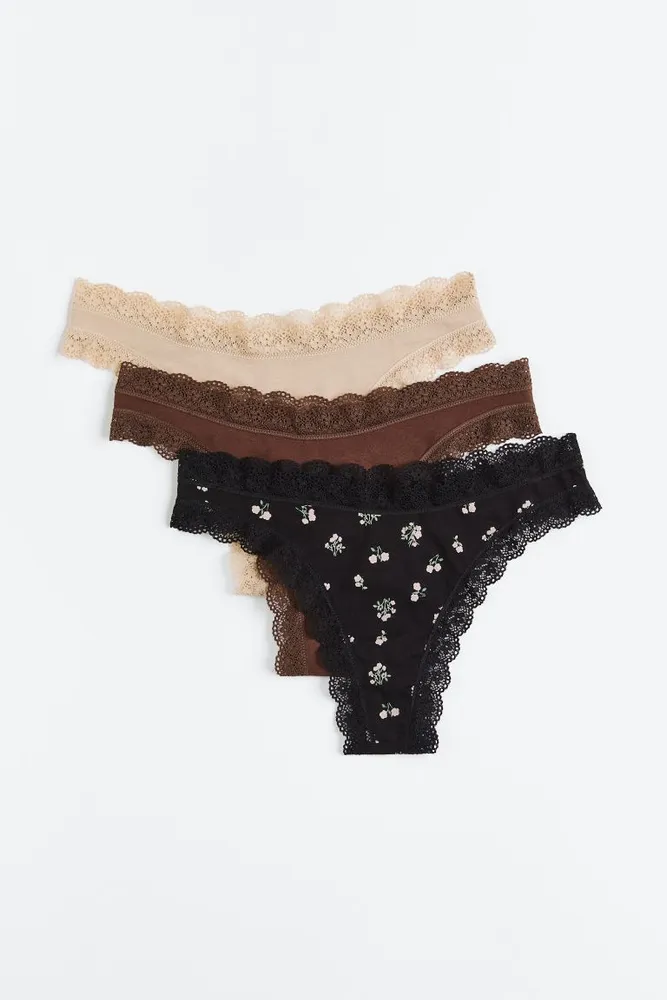 3-pack Lace Thong Briefs