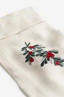Embroidered-motif Christmas Stocking