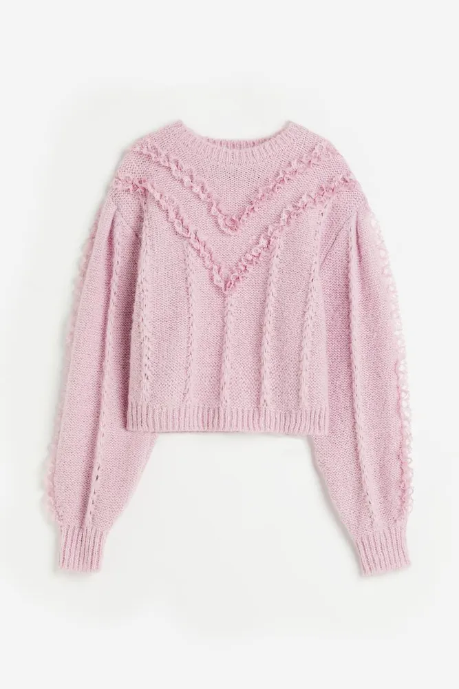 Lace-trimmed Sweater
