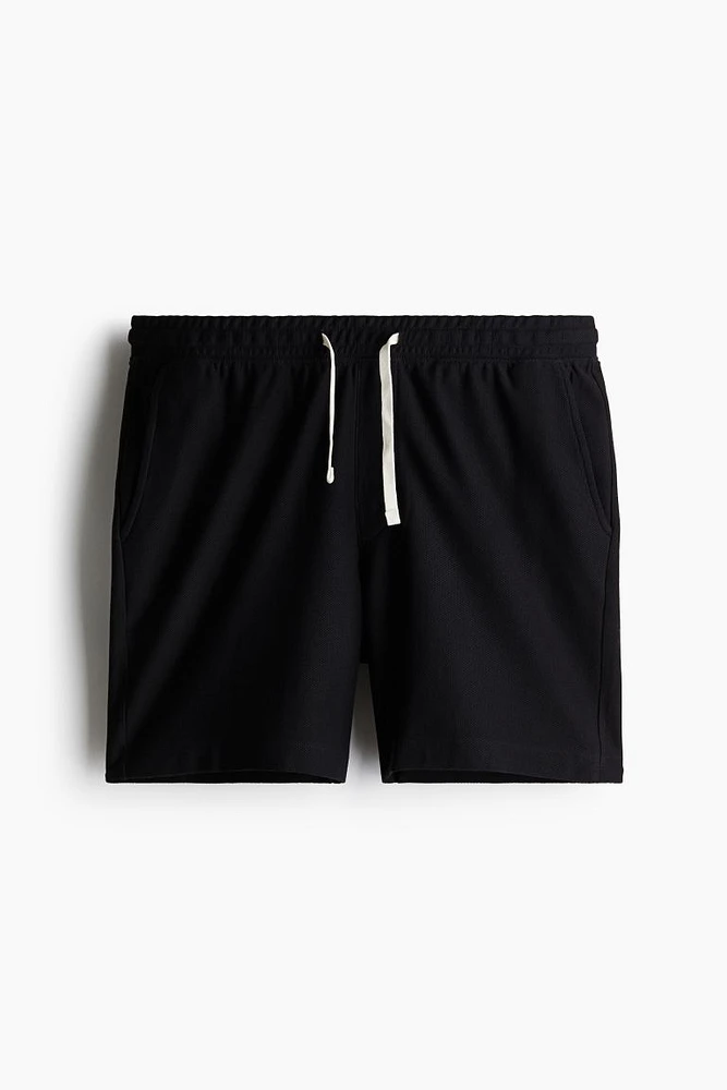 Regular Fit Piqué Shorts
