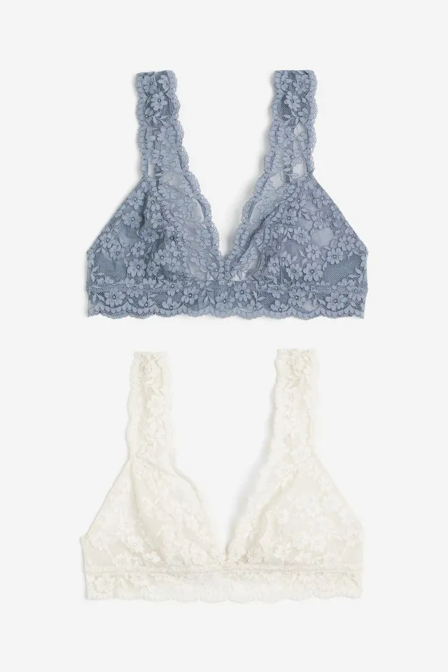 ASOS Ruby Mix & Match Picot Trim Lace Bra Set In White Including 30DD - 38HH