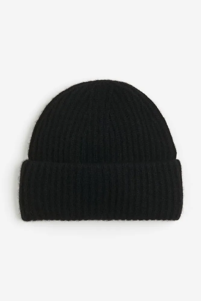 Rib-knit Cashmere Hat