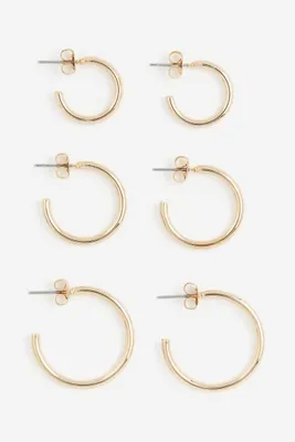 3 Pairs Hoop Earrings
