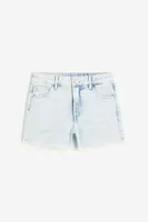 Relaxed Fit High Denim Shorts