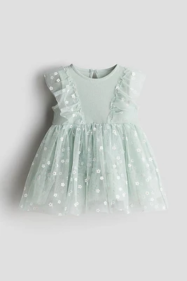 Patterned Tulle Dress