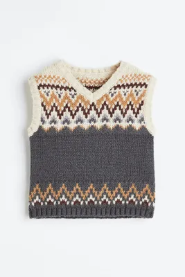 Jacquard-knit Sweater Vest