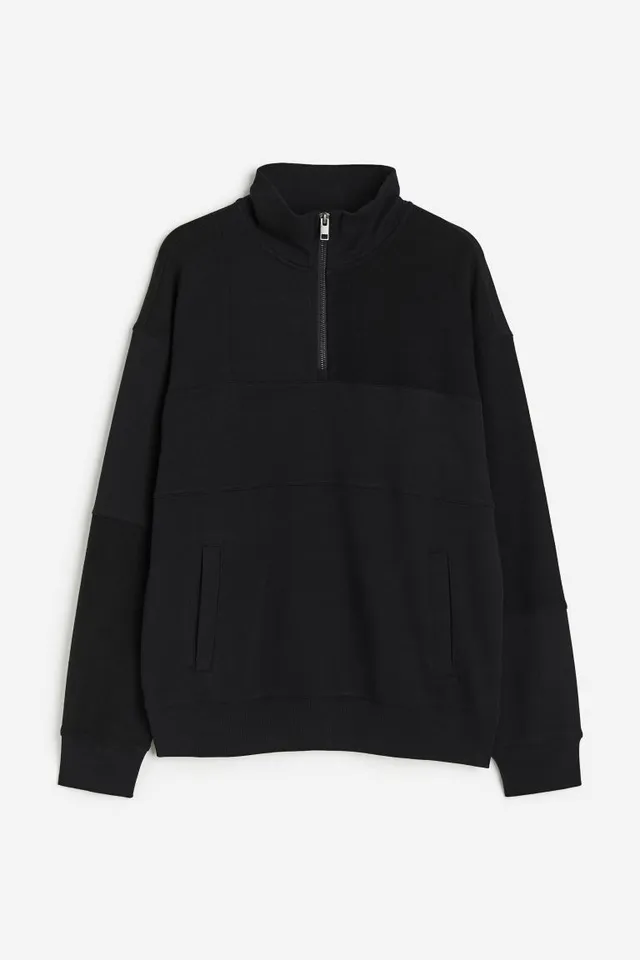 Relaxed Fit Half-zip Sweatshirt - Gray melange/Keith Haring - Men