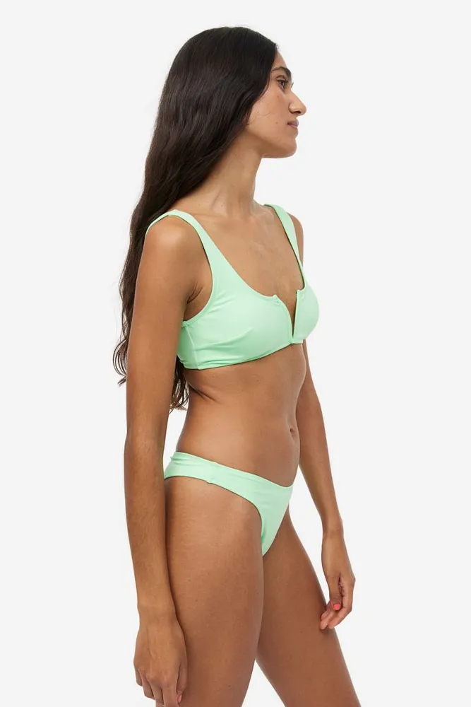 Mint Green Push-up Padded Balconette Bikini