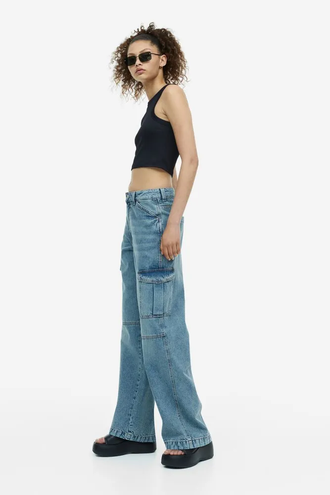 H&M Wide High Cargo Jeans