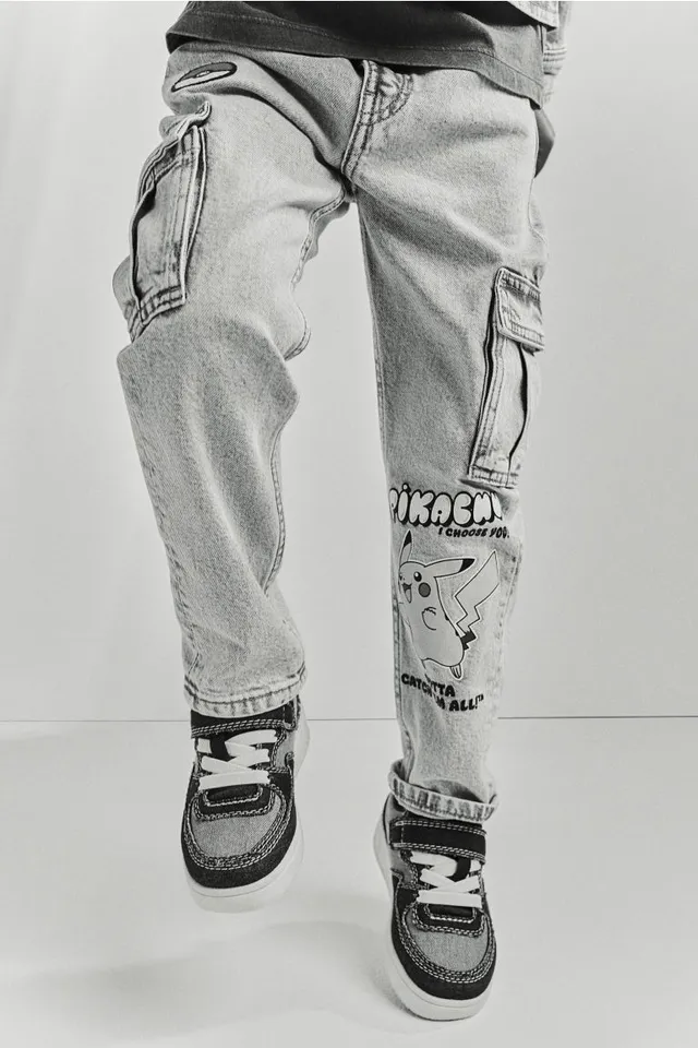 H&M Print-motif Cargo Jeans