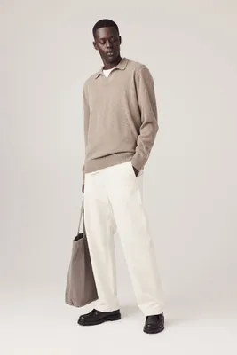Regular Fit Merino Wool-blend Polo Shirt