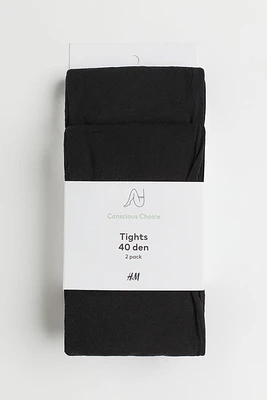 2-pack 40 Denier Tights